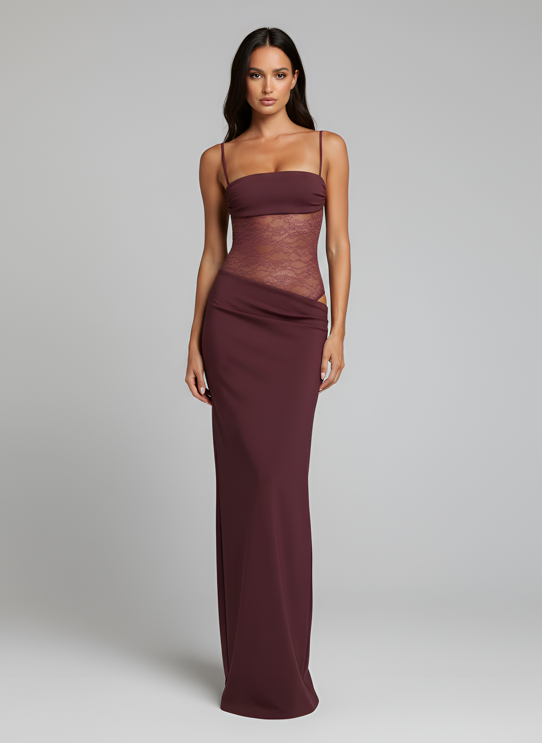 Beatrice Grey | Lace Detail Maxi Dress