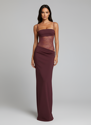 Beatrice Grey | Lace Detail Maxi Dress