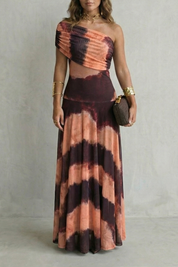 Diana Hughes | Bellamare One Shoulder Draped Maxi Dress