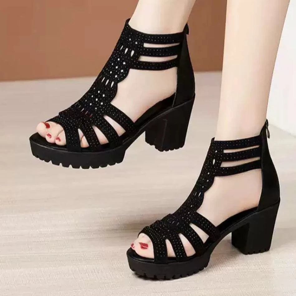 Bellamy Ellis | Studded Block Heel Sandals