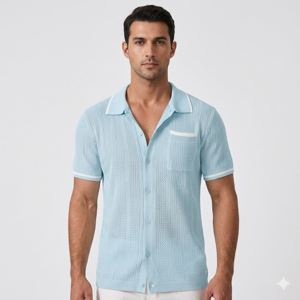 Benjamin Stone | Knit Polo Shirt For Men