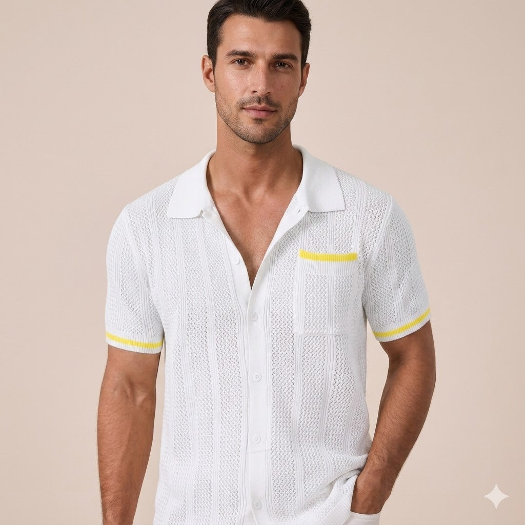 Benjamin Stone | Knit Polo Shirt For Men