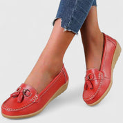 Nell Hargreaves | Mocassins en cuir à pampilles