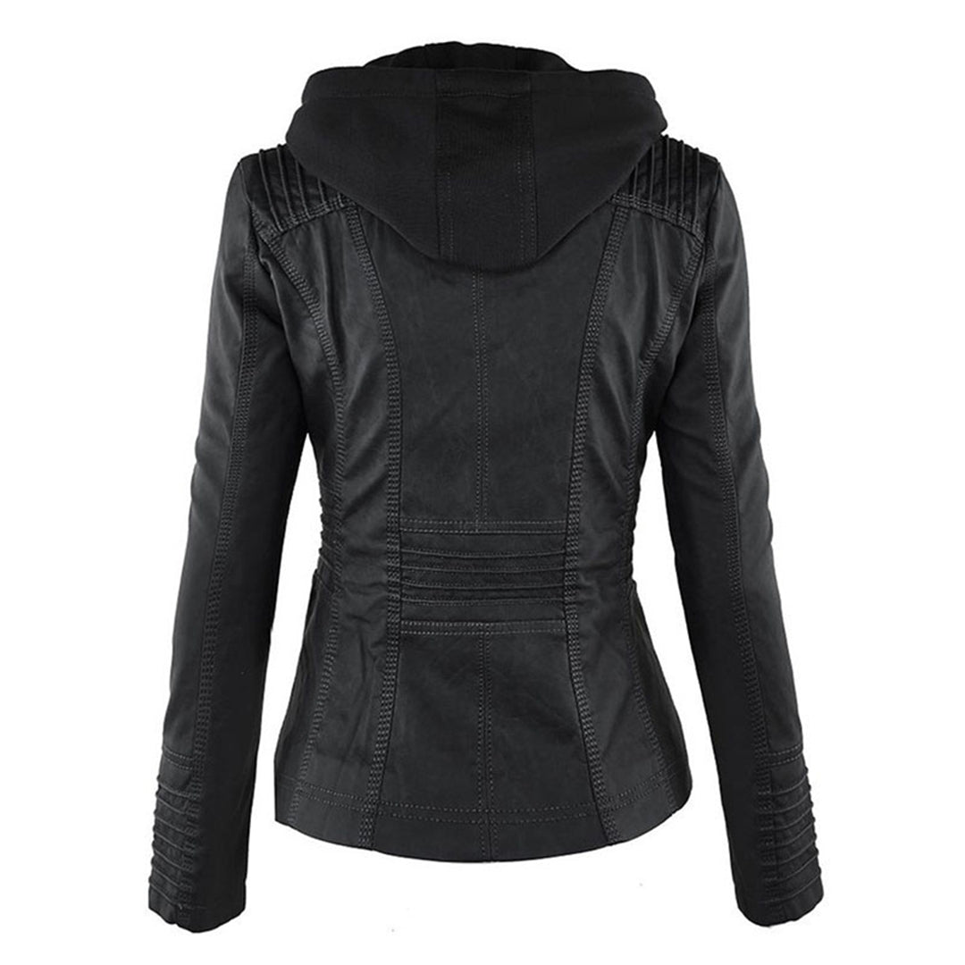 Marnie Ashcombe | Leather Jacket With Hood For Women