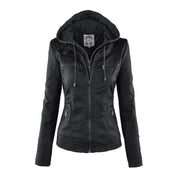Marnie Ashcombe | Leather Jacket With Hood For Women