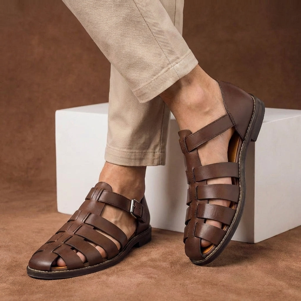 Olivier Beaumont | Leather Fisherman Sandals For Men