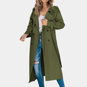 Philippa Edwards | Double-Breasted Trench Coat in Classic Black