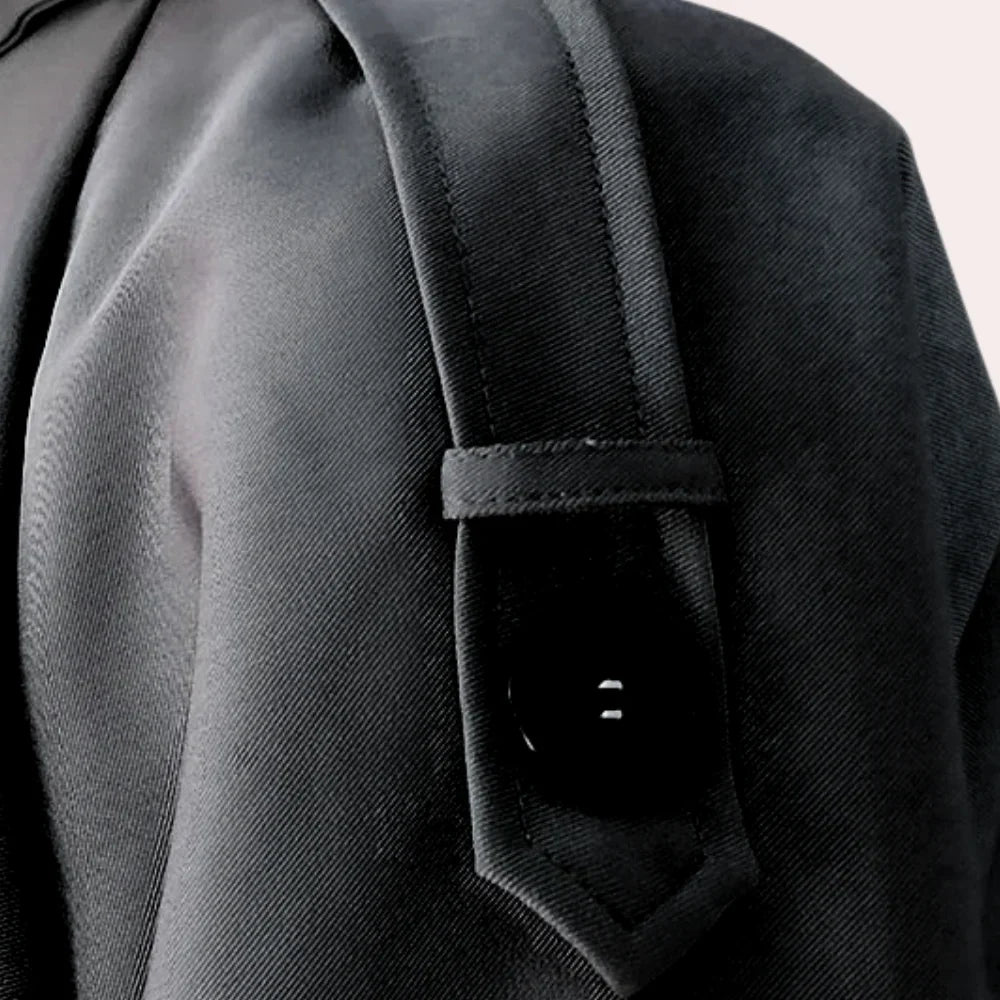 Philippa Edwards | Double-Breasted Trench Coat in Classic Black