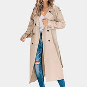 Philippa Edwards | Double-Breasted Trench Coat in Classic Black