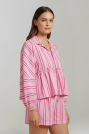 Camille Beaumont | Striped Lounge Set For Women