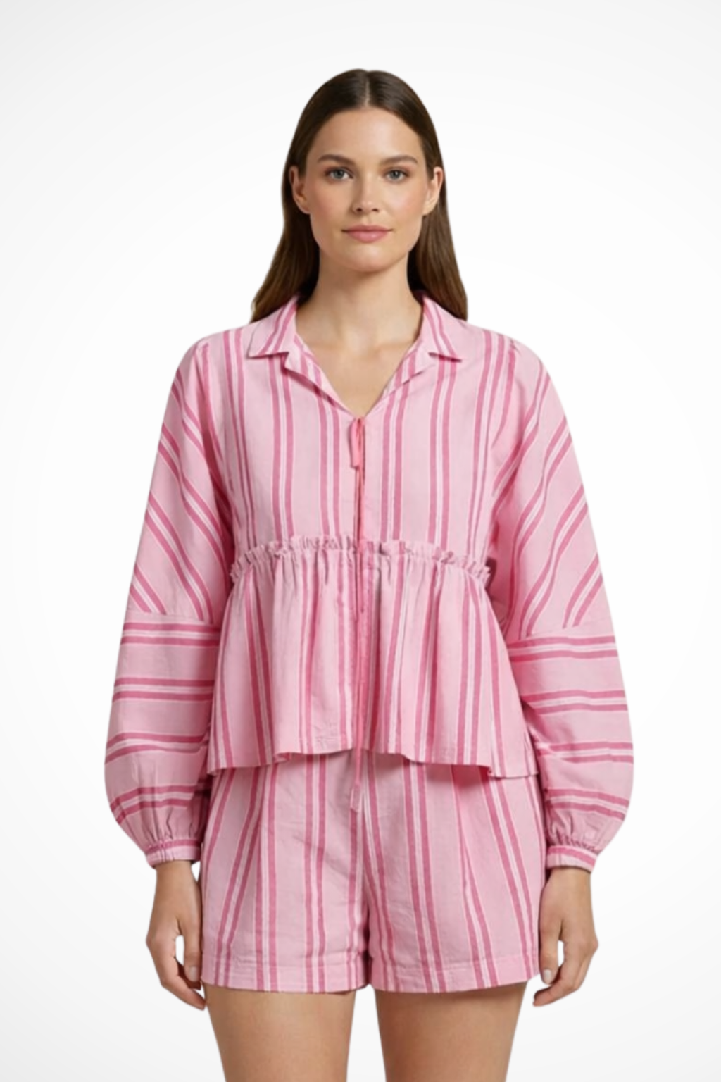 Camille Beaumont | Striped Lounge Set For Women