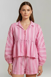 Camille Beaumont | Striped Lounge Set For Women