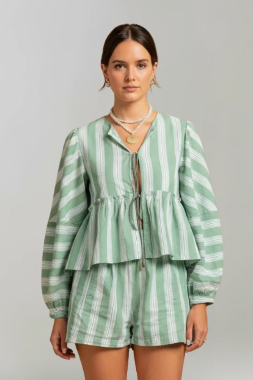 Camille Beaumont | Striped Lounge Set For Women