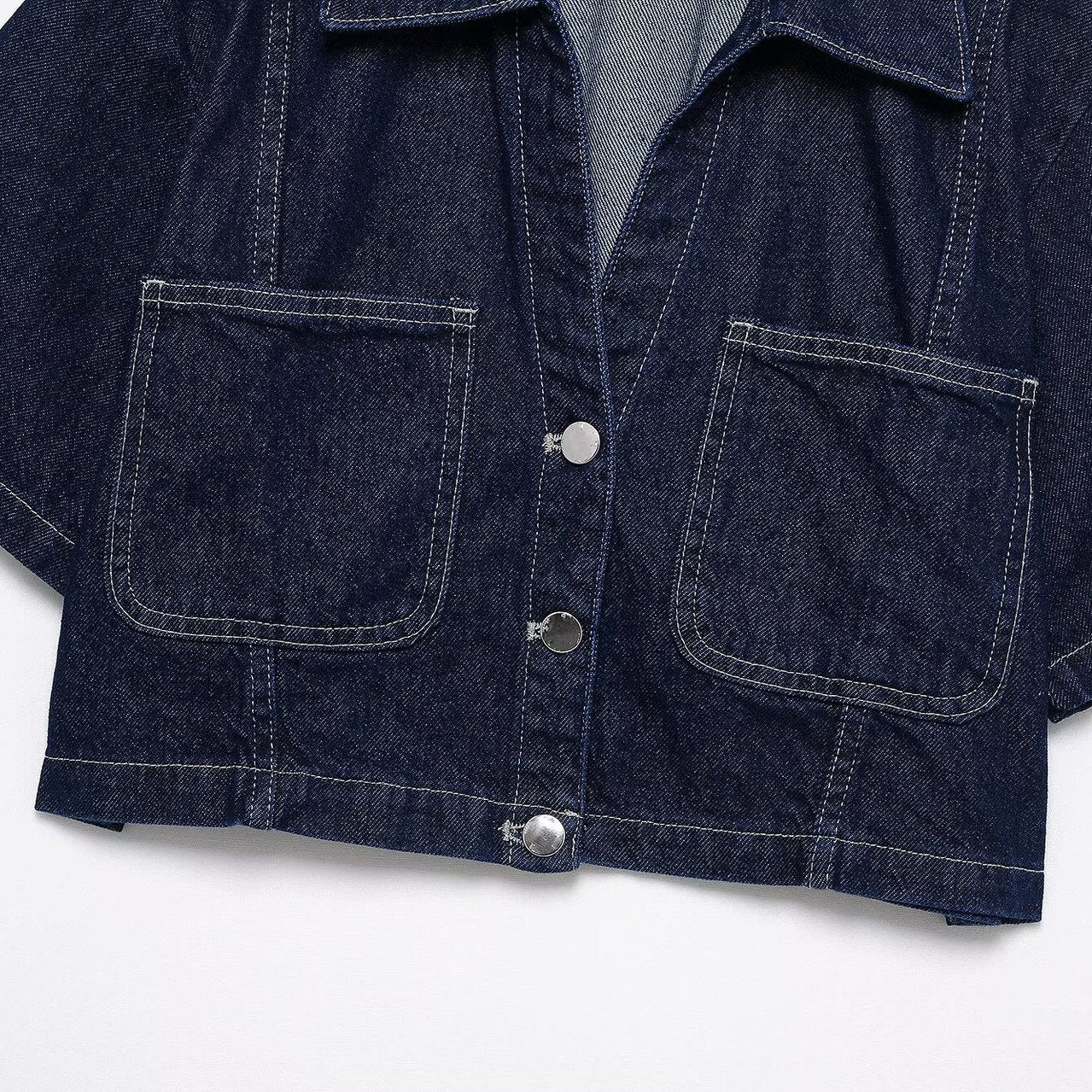Camille | Cropped Denim Shirt Jacket For Women