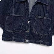 Camille | Cropped Denim Shirt Jacket For Women