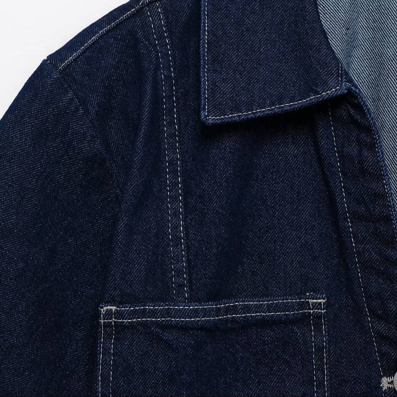 Camille | Cropped Denim Shirt Jacket For Women