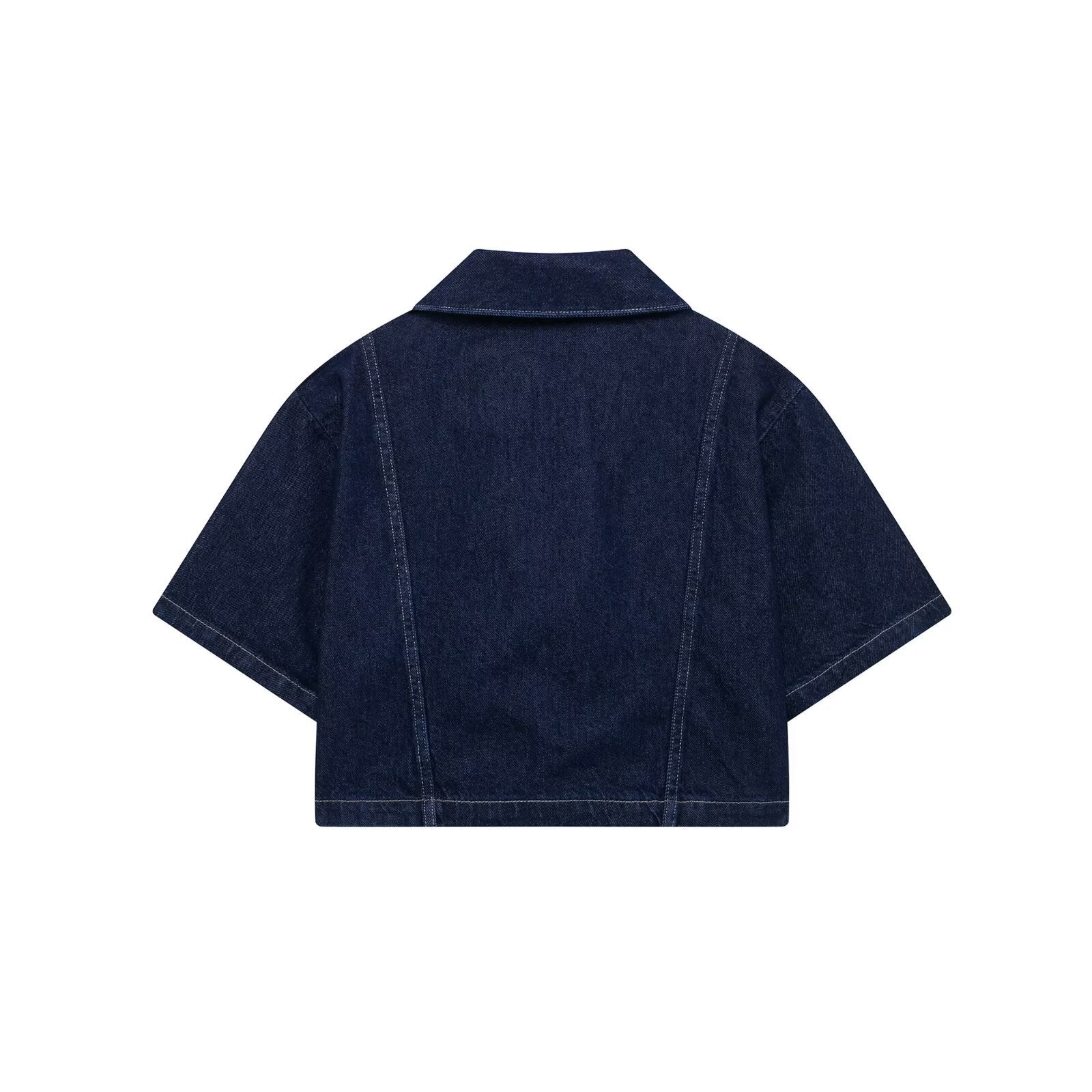 Camille | Cropped Denim Shirt Jacket For Women
