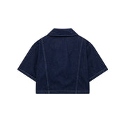 Camille | Cropped Denim Shirt Jacket For Women