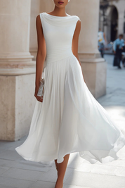Camille Reda | Graceful Pleated Maxi Dress For Women