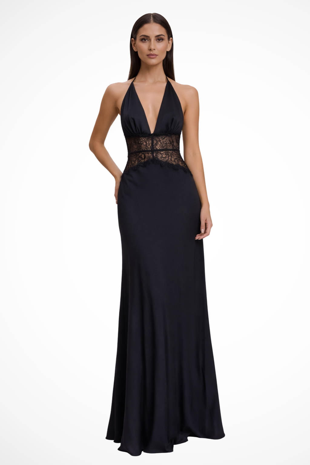 Camille Kennedy | Lace Waist Evening Maxi Dress