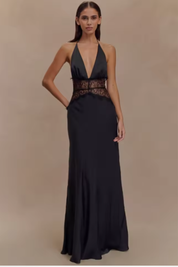 Camille Kennedy | Lace Waist Evening Maxi Dress