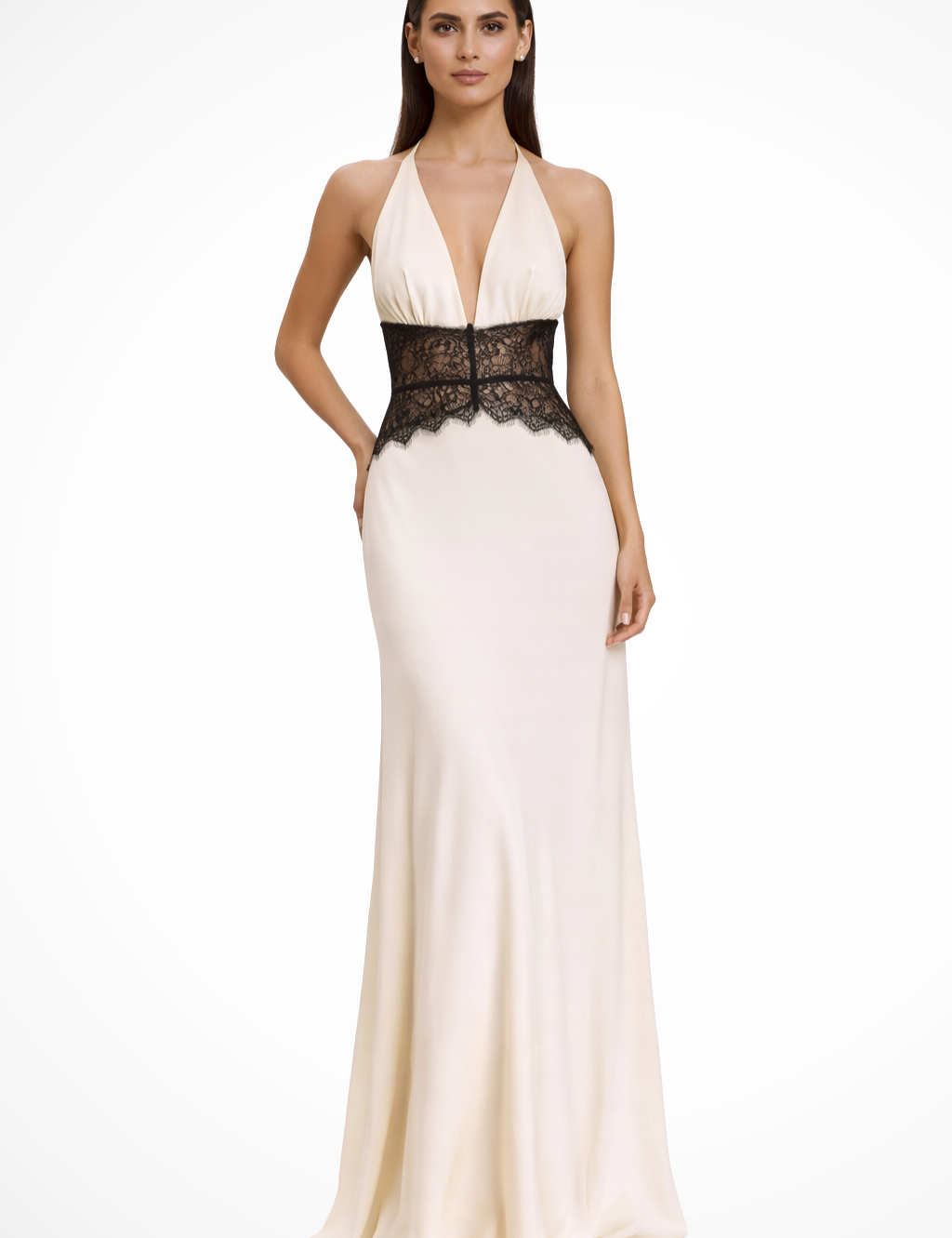 Camille Kennedy | Lace Waist Evening Maxi Dress