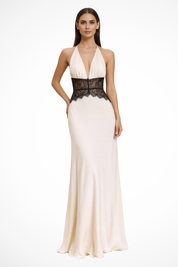 Camille Kennedy | Lace Waist Evening Maxi Dress