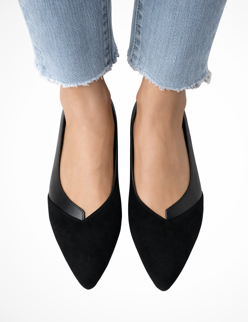 Camille Pièrre | Suede Pointed Flats For Women
