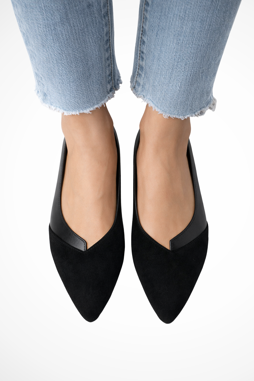 Camille Pièrre | Suede Pointed Flats For Women