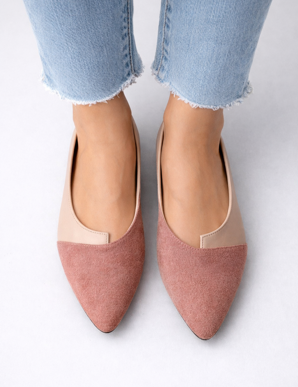 Camille Pièrre | Suede Pointed Flats For Women