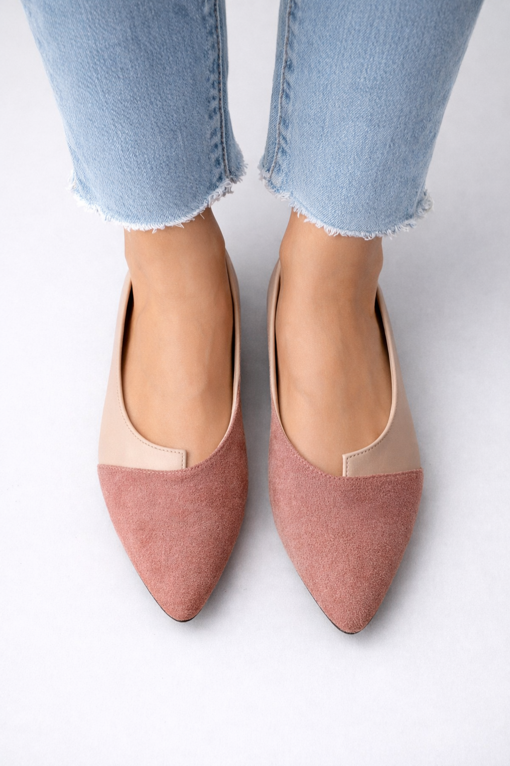 Camille Pièrre | Suede Pointed Flats For Women