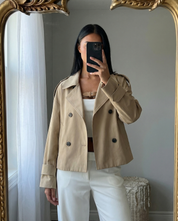 Camille Moreau | Classic Cropped Trench Jacket For Women