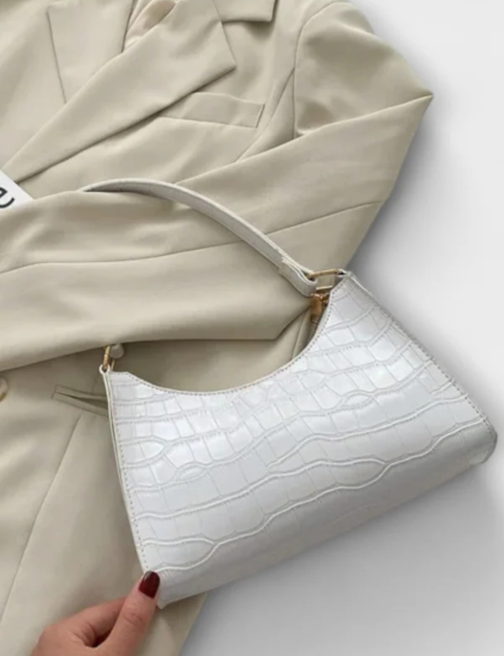 Camille Moretti | Croc Luxe Shoulder Bag For Women