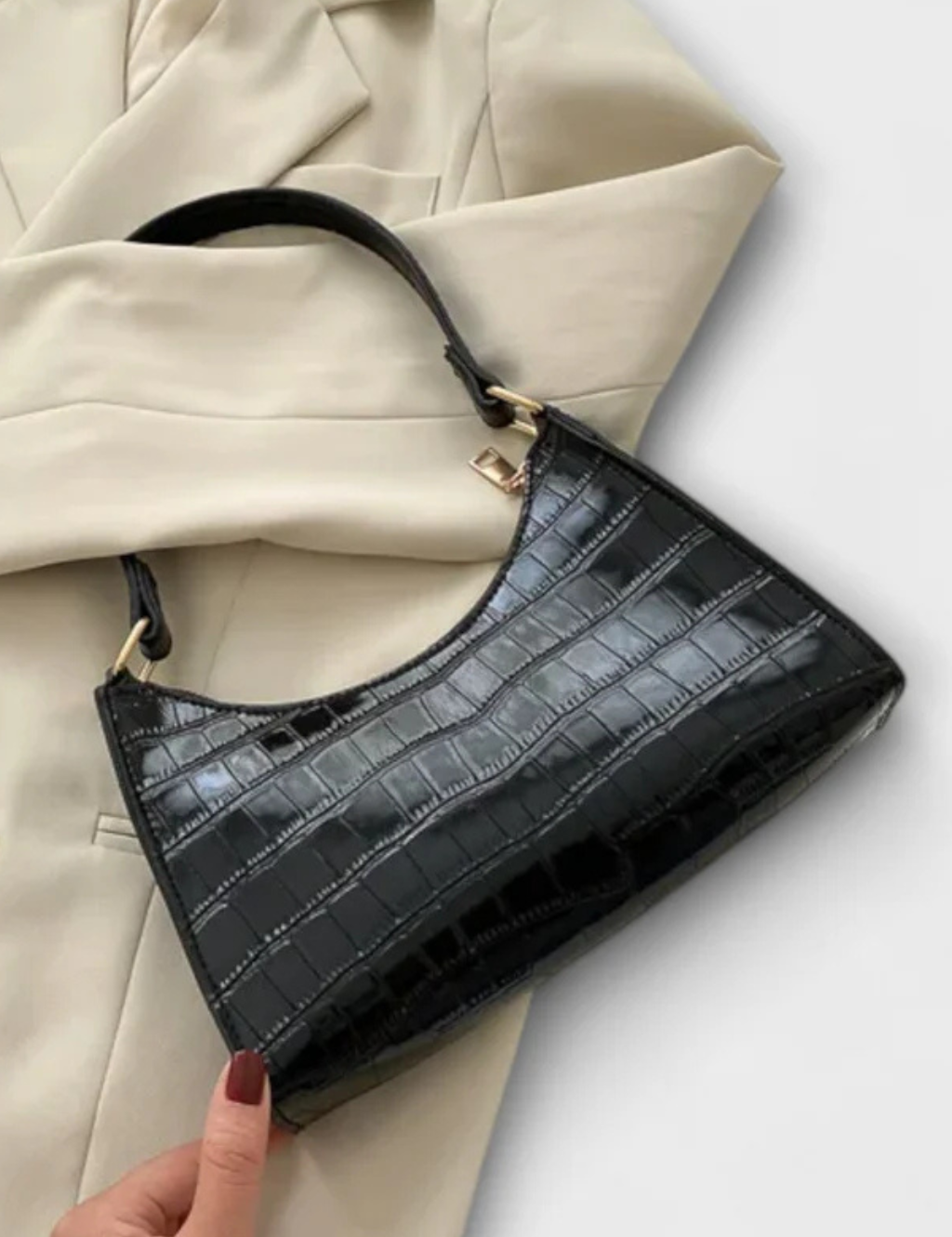 Camille Moretti | Croc Luxe Shoulder Bag For Women