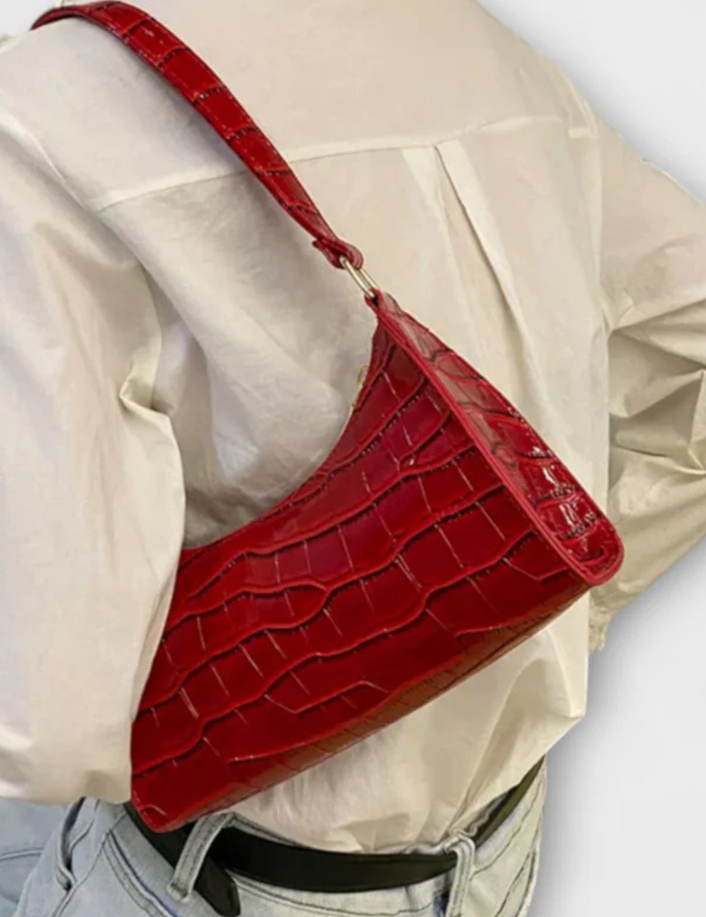 Camille Moretti | Croc Luxe Shoulder Bag For Women