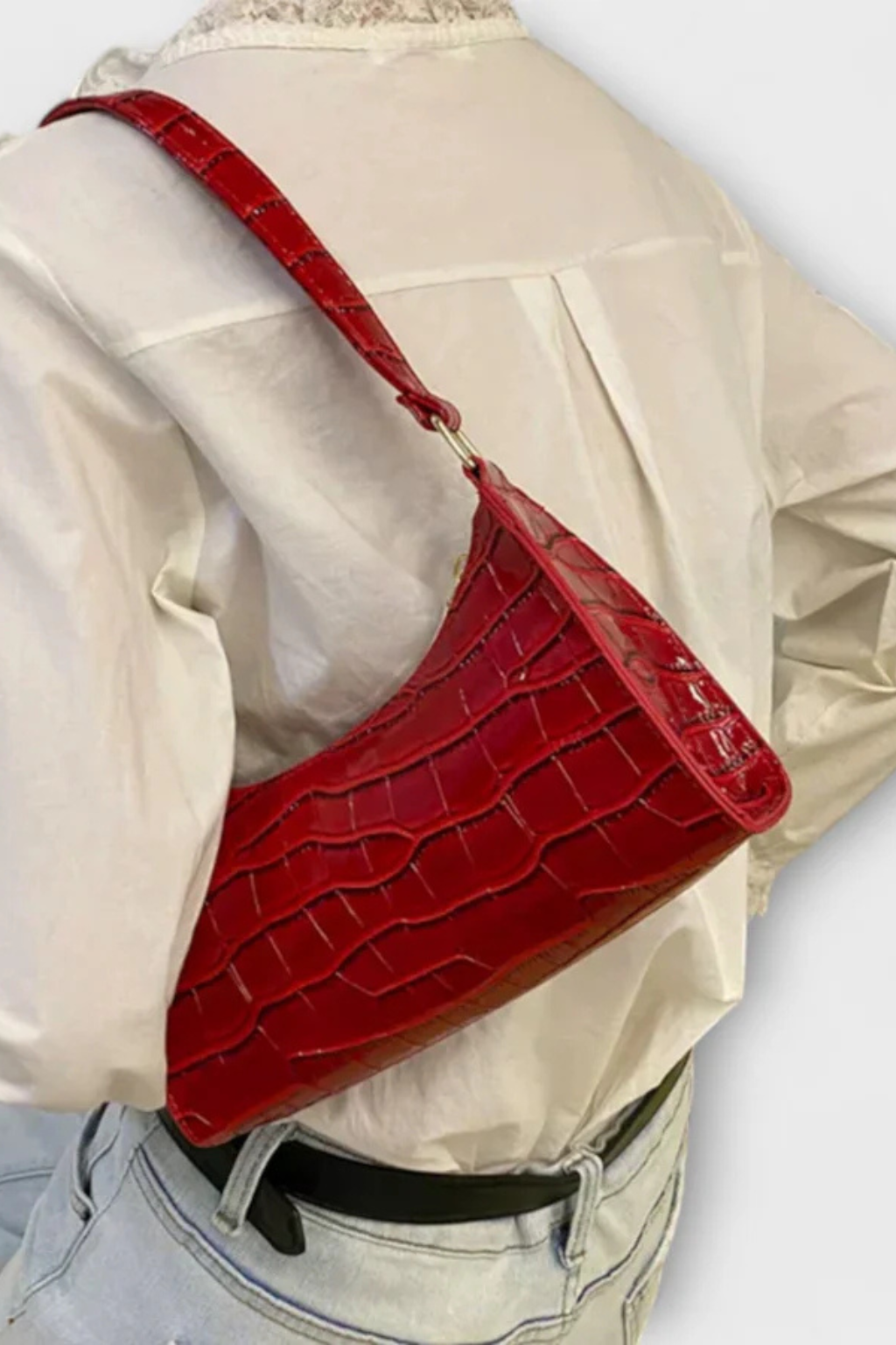 Camille Moretti | Croc Luxe Shoulder Bag For Women