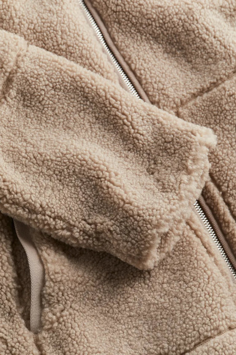 Camille Renard | Cosy Zip Sherpa Jacket For Women