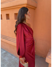 Camille Renard | One-Shoulder Twist Midi Dress