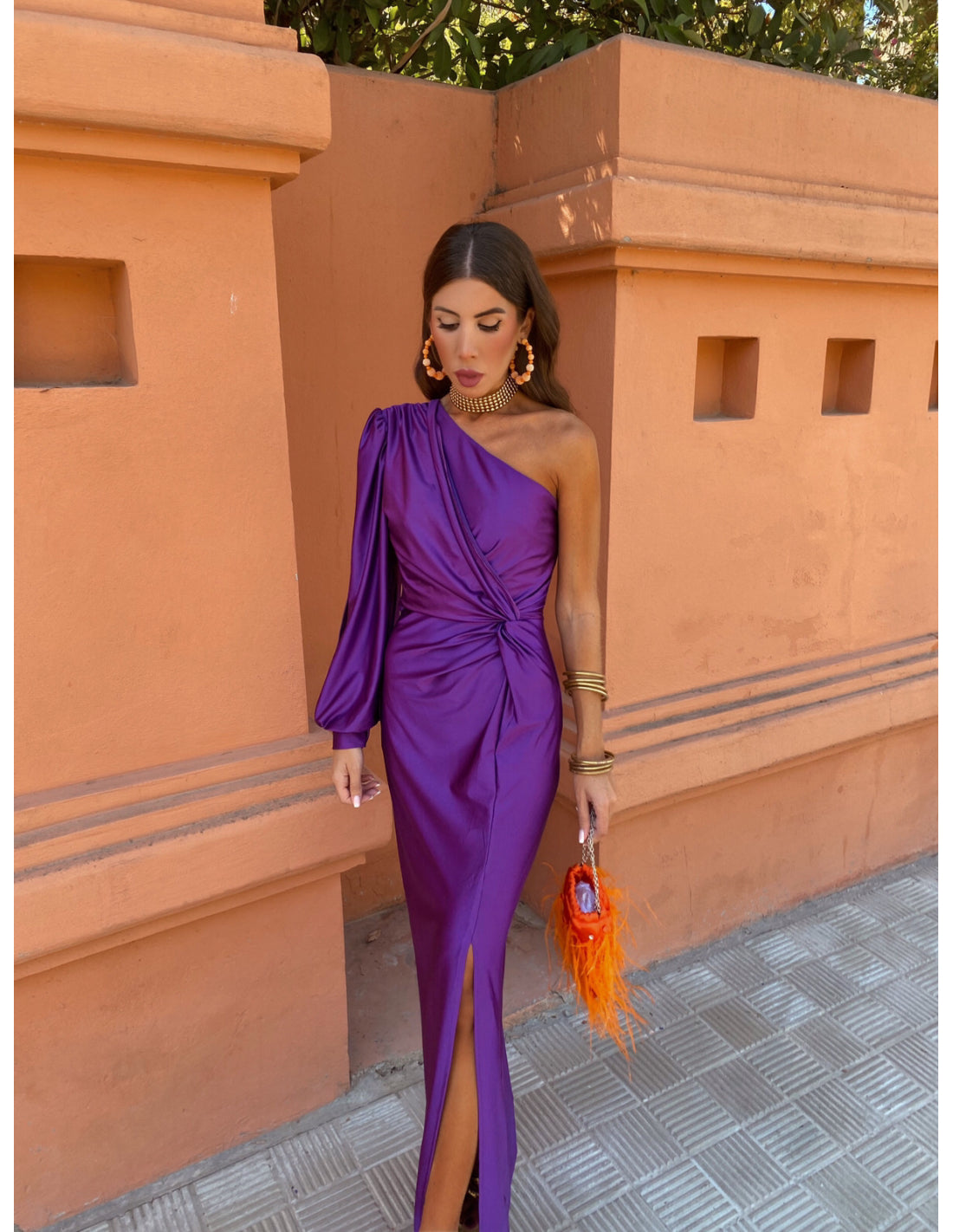 Camille Renard | One-Shoulder Twist Midi Dress
