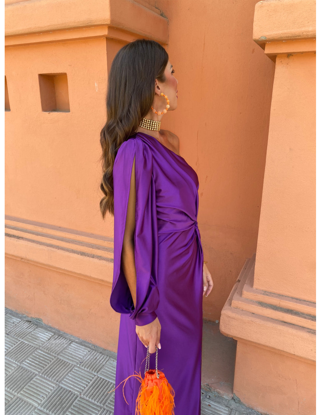 Camille Renard | One-Shoulder Twist Midi Dress