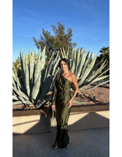 Camille Renard | One-Shoulder Twist Midi Dress
