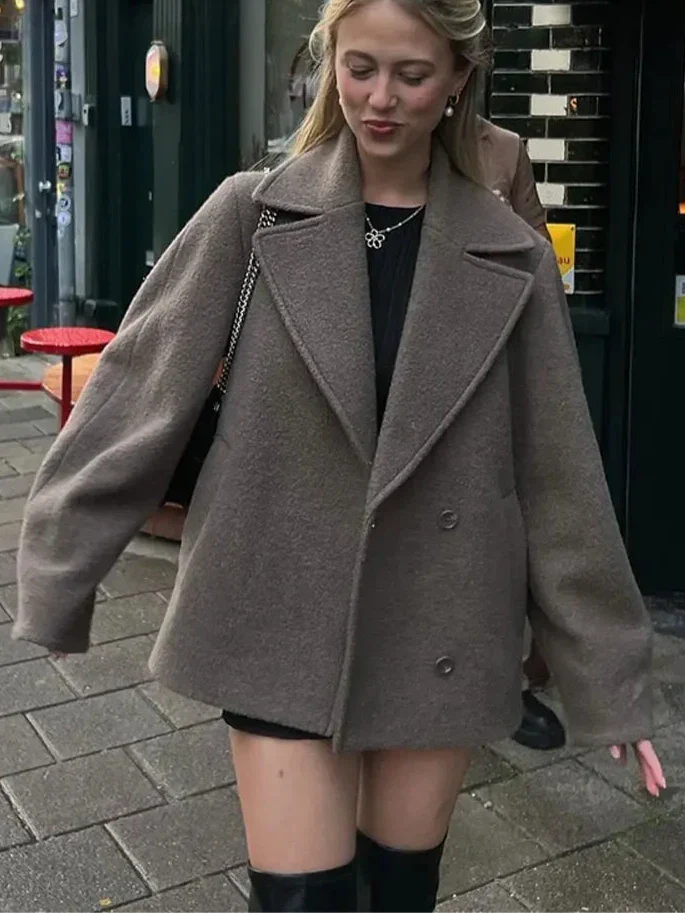 Camille Rousseau | Oversized Wool Blend Coat For Women