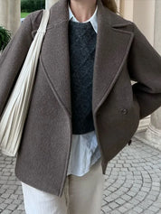 Camille Rousseau | Oversized Wool Blend Coat For Women