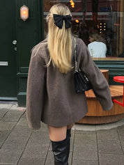 Camille Rousseau | Oversized Wool Blend Coat For Women