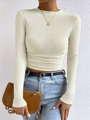 Camille Rousseau | Textured Cropped Knit Top For Women