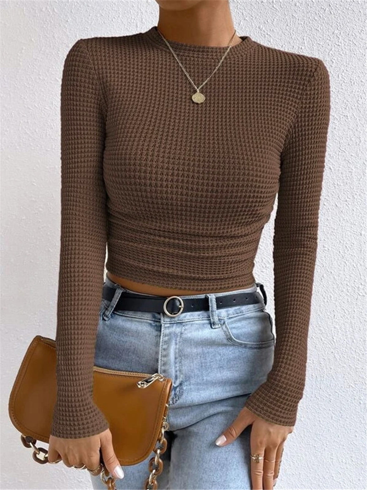 Camille Rousseau | Textured Cropped Knit Top For Women