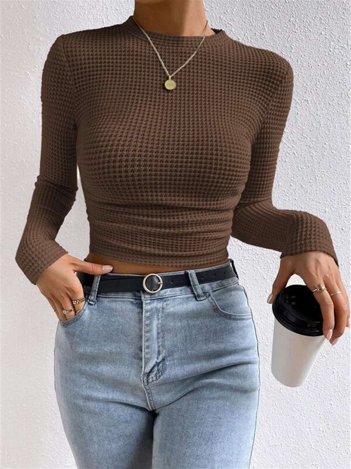 Camille Rousseau | Textured Cropped Knit Top For Women