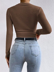 Camille Rousseau | Textured Cropped Knit Top For Women