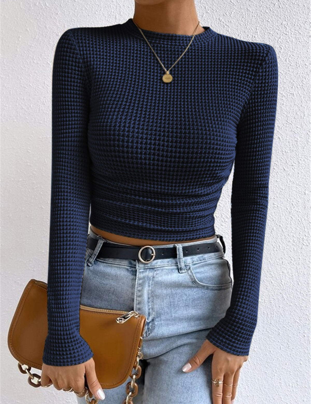 Camille Rousseau | Textured Cropped Knit Top For Women