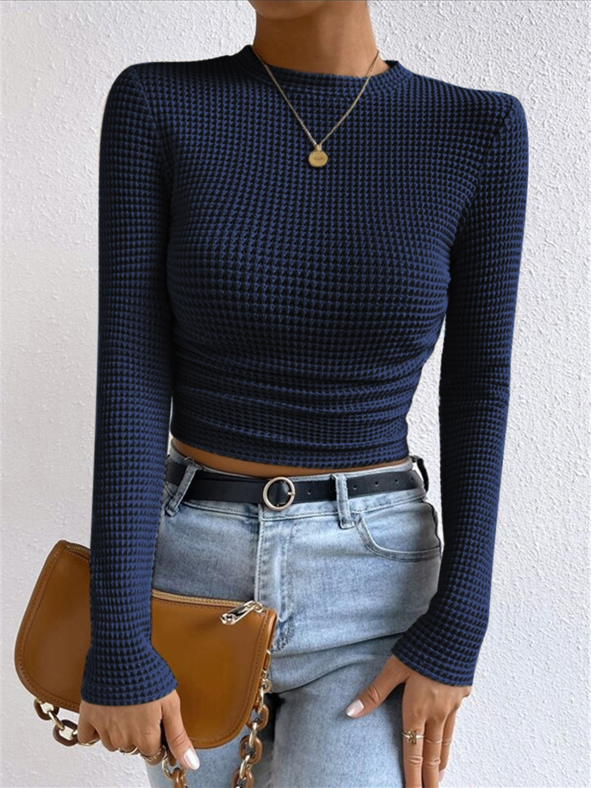 Camille Rousseau | Textured Cropped Knit Top For Women